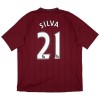 Original Fußballtrikot Manchester City Silva 21 2012-13 Auswärtstrikot Für Herren